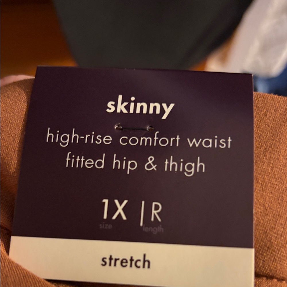 Brown High-Rise Skinny Pants